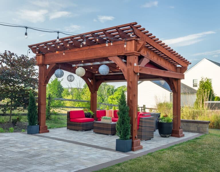Santa fe wood pergola cedar