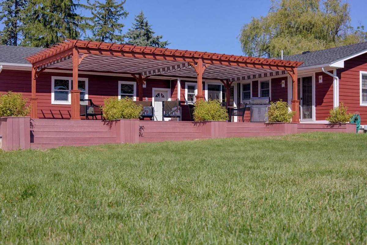 Traditional cedar wood pergolas