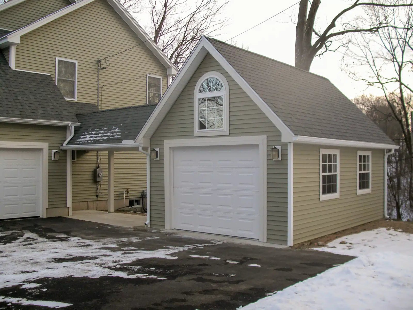 Attached one car garage