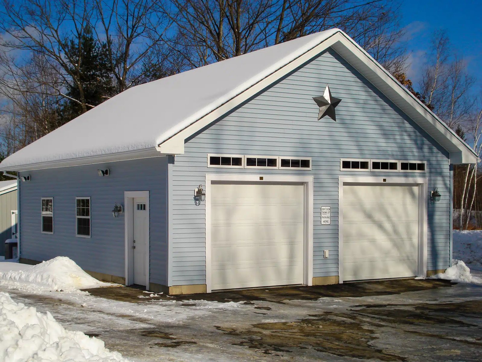 28×28 two car single level garage