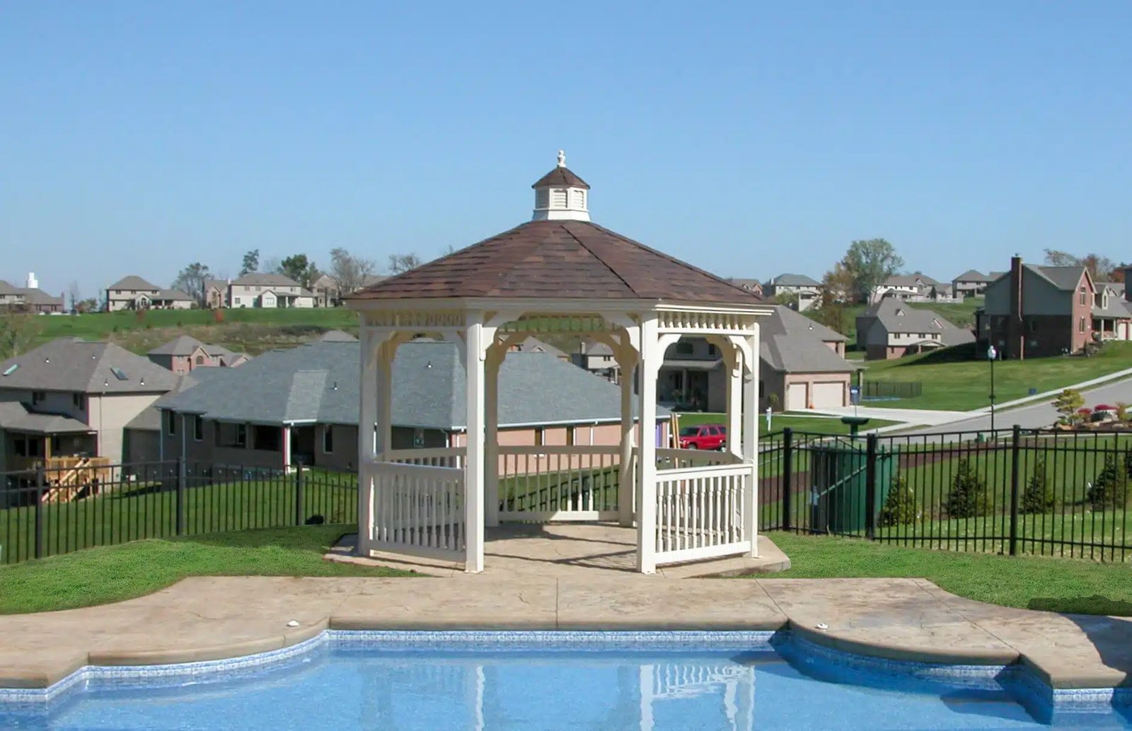 Poolside garden gazebo
