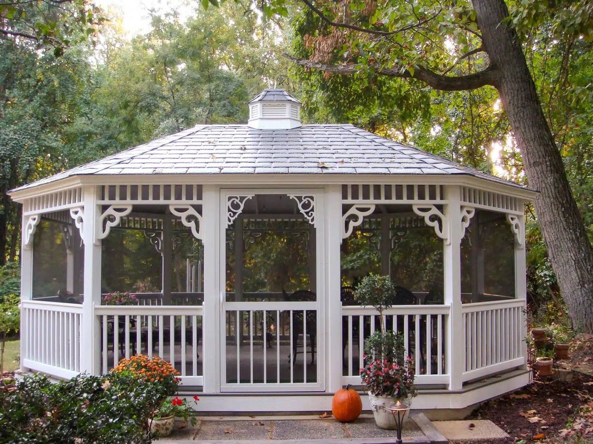 White portable gazebo