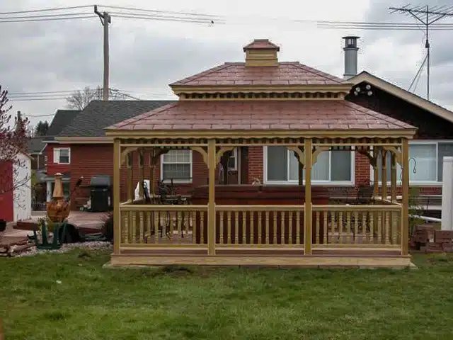 Backyard rectnagular gazebo