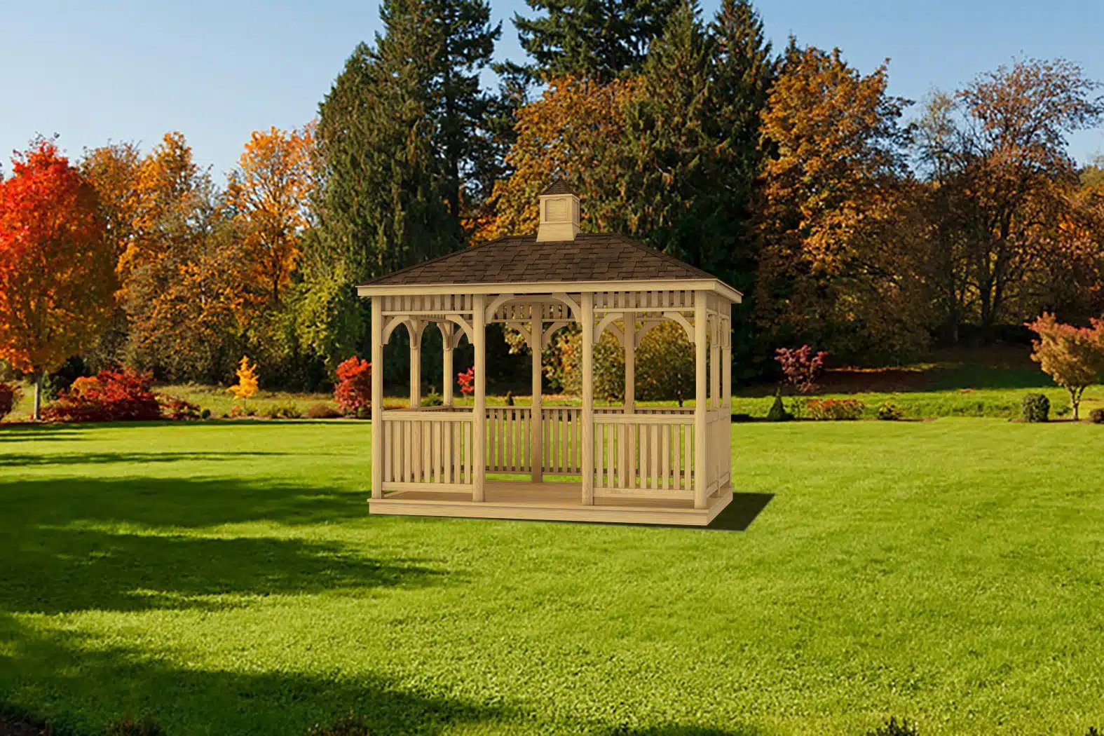 Custom rectangular gazebo