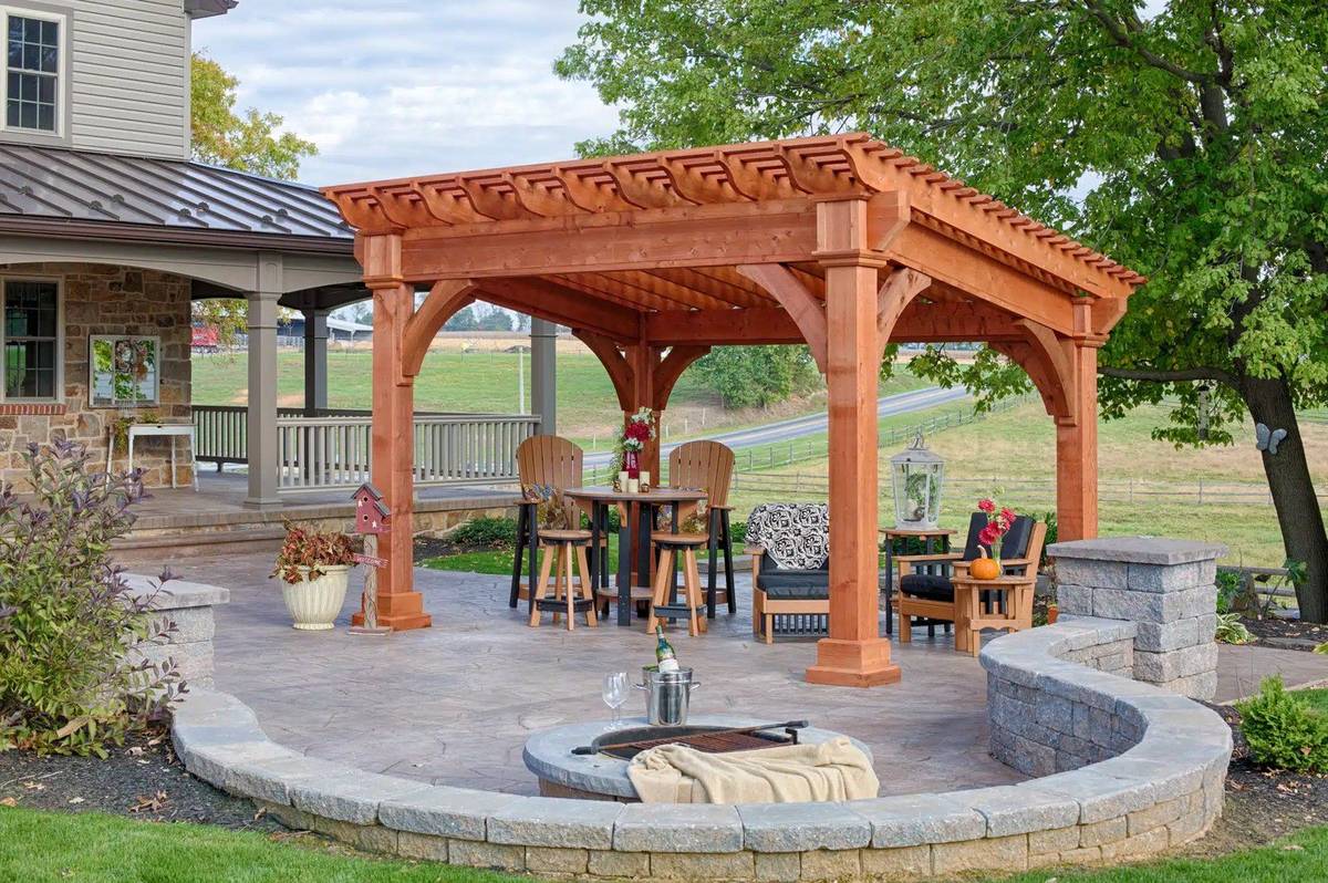 Small backyard pergola