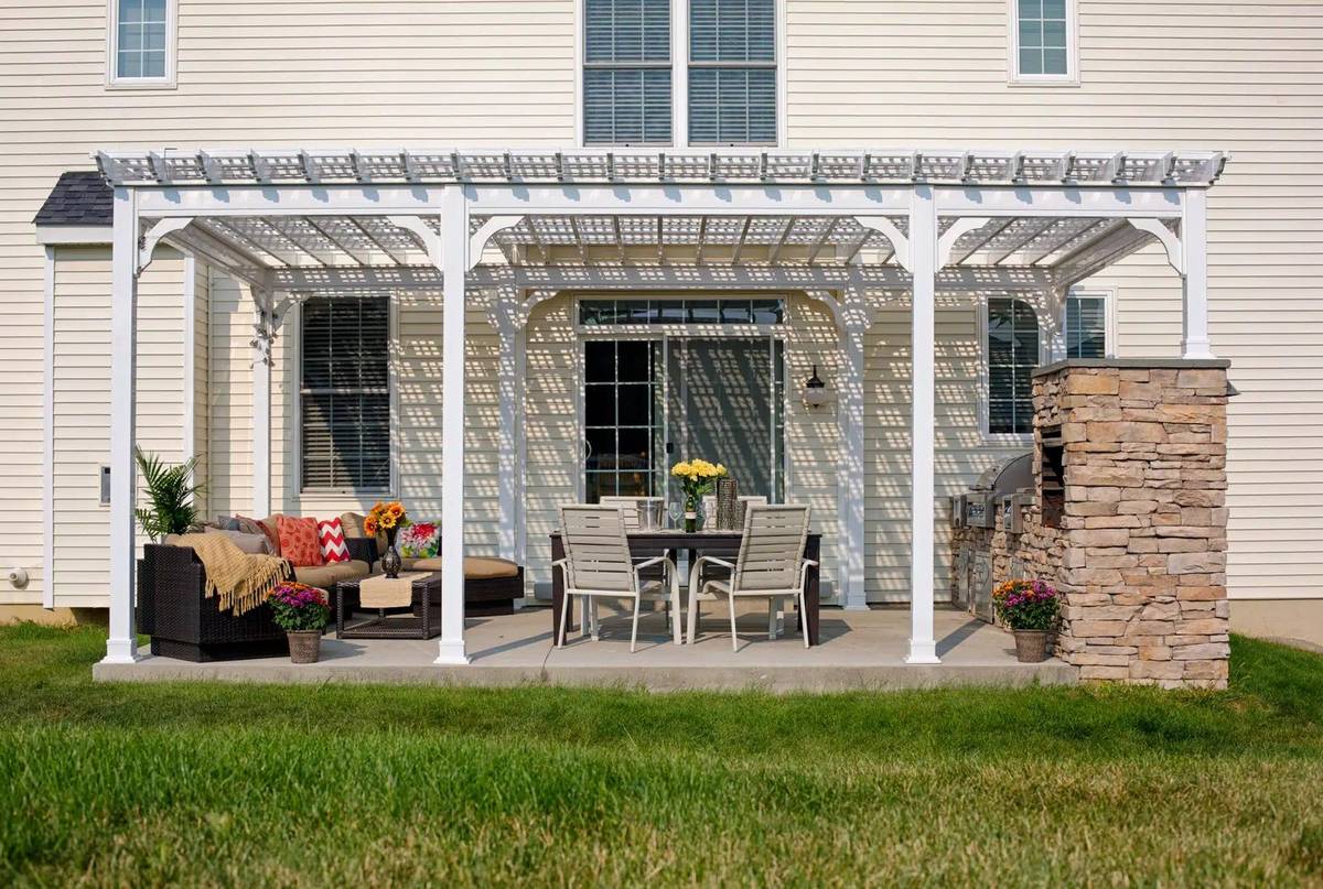 White pergola designs