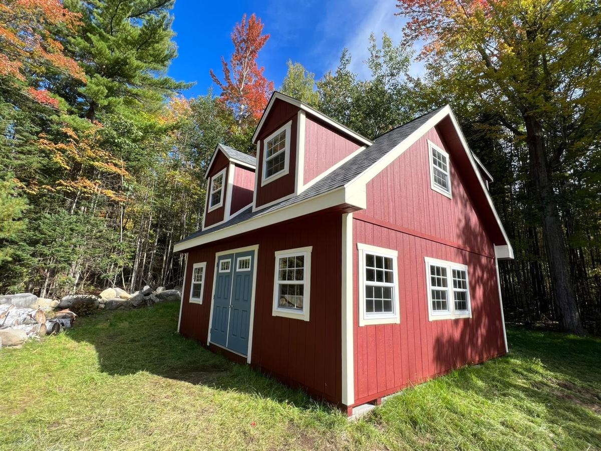 Homestead Hampshire with 2nd Floor & Dormer shed — real Hometown Structures Hampshire with 2nd Floor & Dormer photo, full shed
