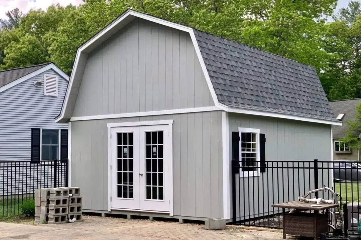 Homestead Dutch Colonial shed — real Hometown Structures Dutch Colonial photo, full shed