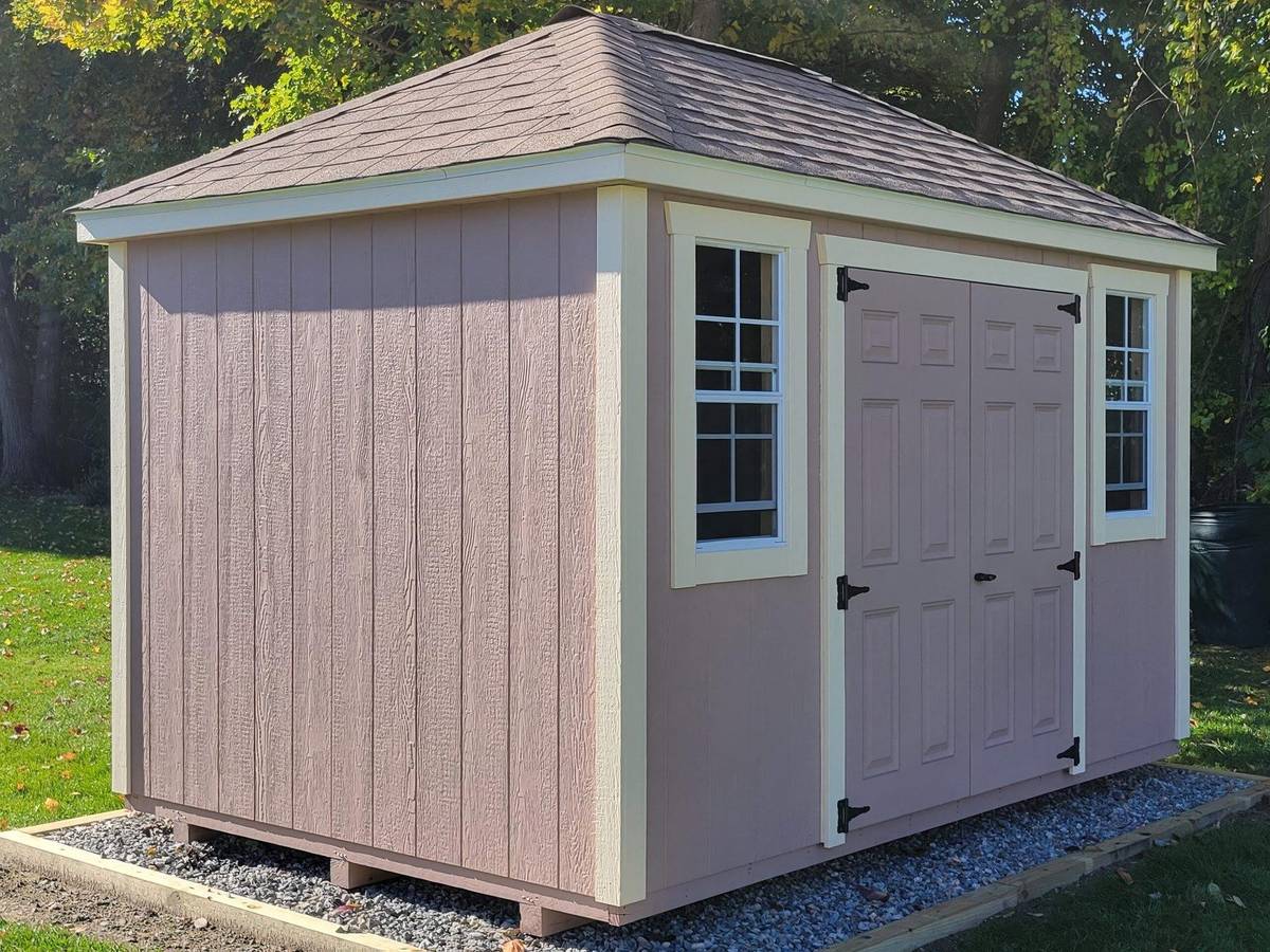 Keystone Villa shed — real Hometown Structures Villa photo, full shed