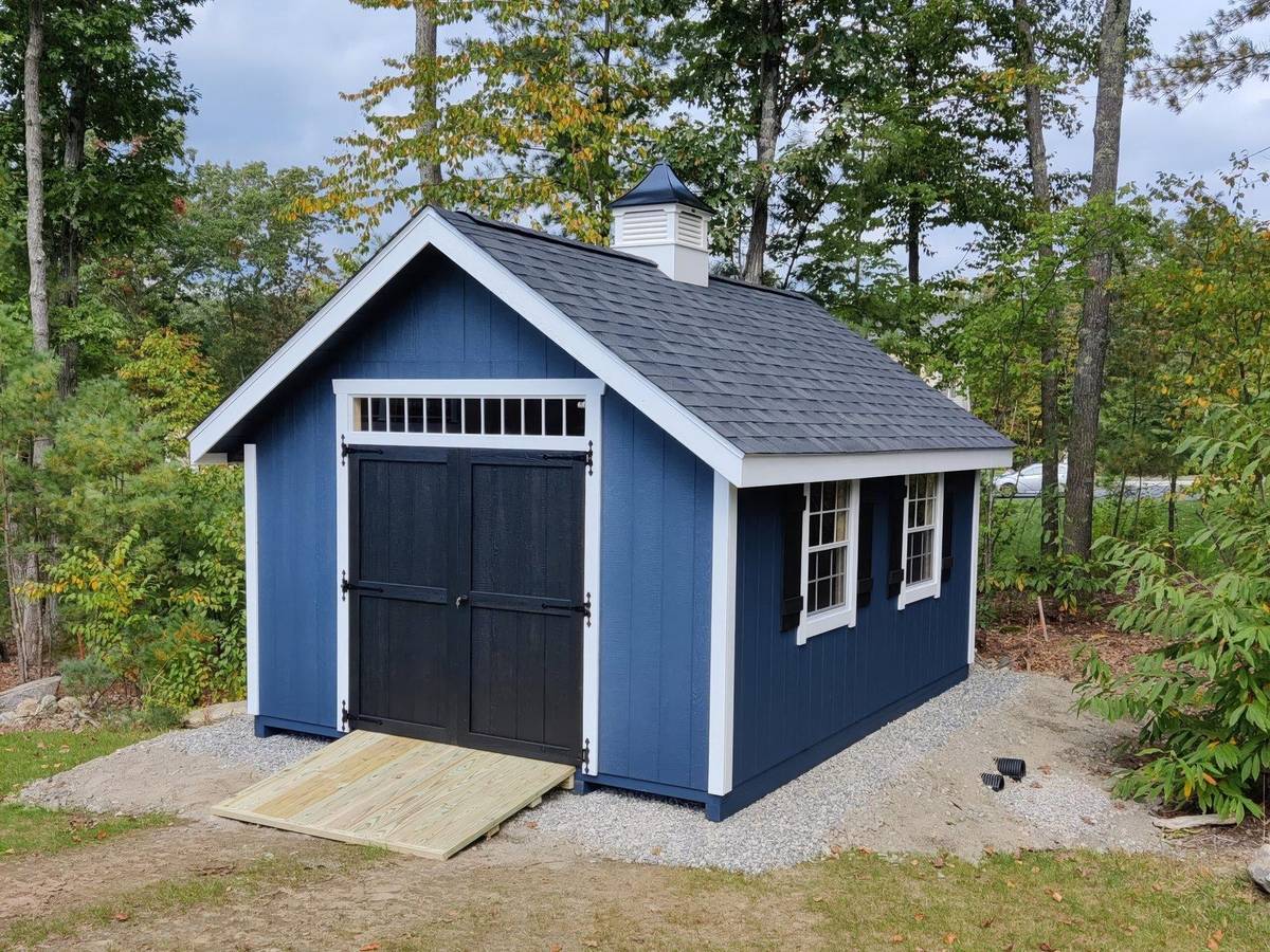 New England series storage shed